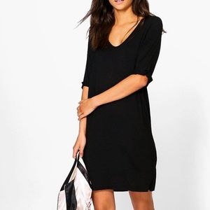 •Boohoo• Leanne Turn Cuff Oversized T-Shirt Dress - Tall